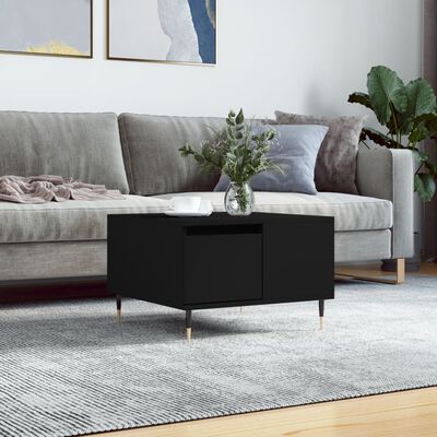 vidaXL Coffee Table Black 55x55x36.5 cm Engineered Wood