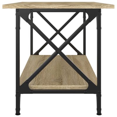 vidaXL Coffee Table Sonoma Oak 80x45x45 cm Engineered Wood and Iron