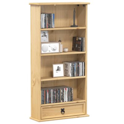 vidaXL CD Cabinet Corona 52x17.5x103 cm Solid Wood Pine