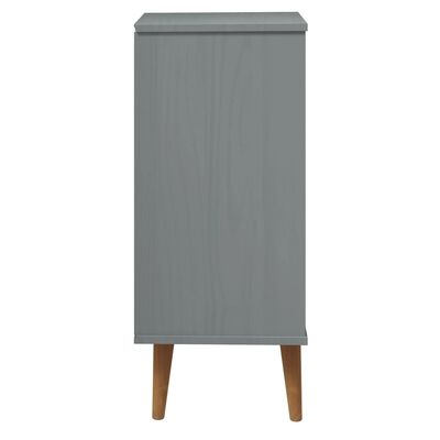 vidaXL Drawer Cabinet MOLDE Grey 40x35x82 cm Solid Wood Pine