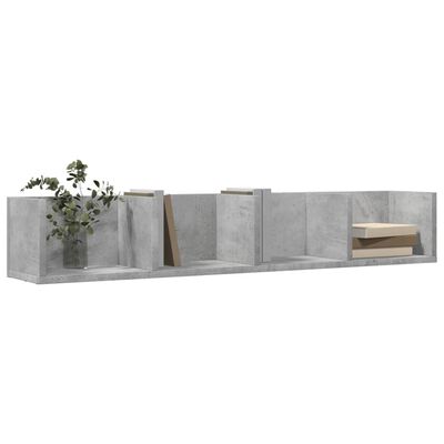 vidaXL Wall Cabinet Concrete Grey 99x18x16.5 cm Engineered Wood