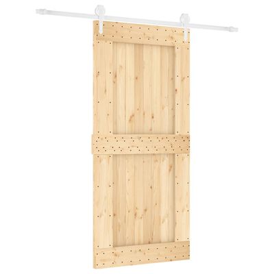 vidaXL Sliding Door with Hardware Set 95x210 cm Solid Wood Pine