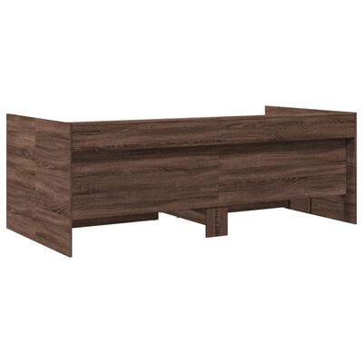 vidaXL Daybed with Drawers without Mattress Brown Oak 75x190 cm Small Single