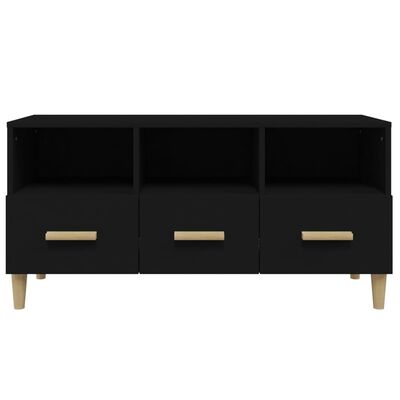 vidaXL TV Cabinet Black 102x36x50 cm Engineered Wood