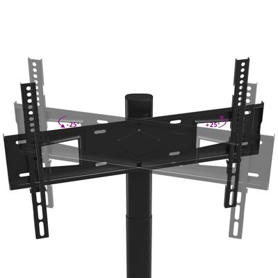 vidaXL Corner TV Stand 1-Tier for 32-65 Inch Black