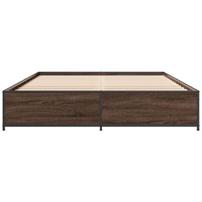 vidaXL Bed Frame without Mattress Brown Oak 135x190 cm Double