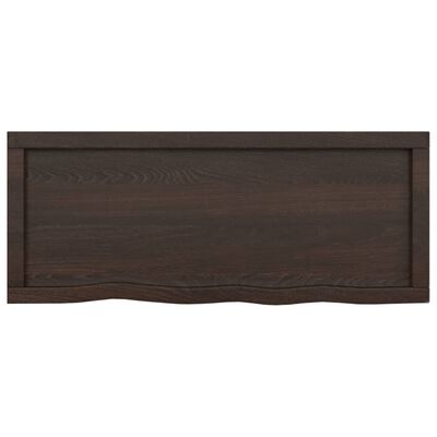 vidaXL Bathroom Countertop Dark Brown 100x40x(2-4) cm Treated Solid Wood