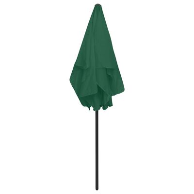 vidaXL Beach Parasol Green 180x120 cm