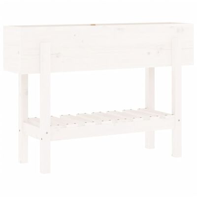 vidaXL Garden Raised Bed White 101x30x69 cm Solid Wood Pine