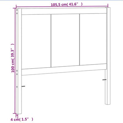 vidaXL Headboard Wax Brown 100 cm Solid Wood Pine