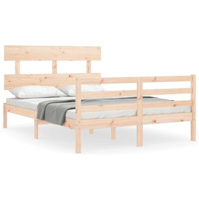 vidaXL Bed Frame without Mattress 140x190 cm Solid Wood