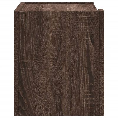 vidaXL Wall-mounted Bedside Cabinet Brown Oak 45x30x35 cm