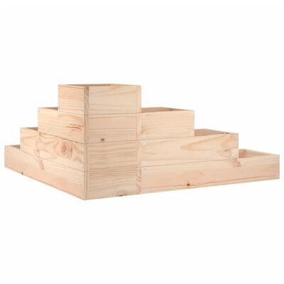 vidaXL Garden Planter 4-Tier 80.5x79x36 cm Solid Wood Pine