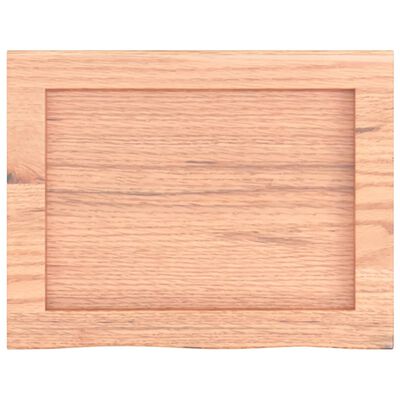 vidaXL Bathroom Countertop Light Brown 40x30x(2-6) cm Treated Solid Wood