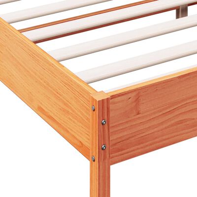 vidaXL Bed Frame without Mattress Wax Brown 120x200 cm Solid Wood Pine