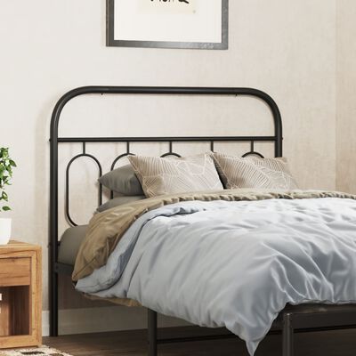 vidaXL Metal Headboard Black 100 cm