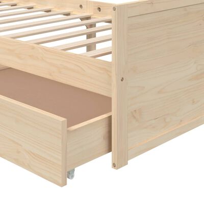 vidaXL Bed Frame without Mattress Solid Wood Pine 90x200 cm