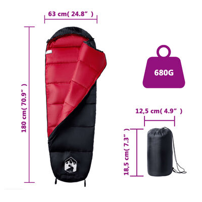 vidaXL Mummy Sleeping Bag for Adults Camping 3 Seasons