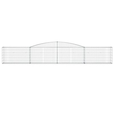 vidaXL Arched Gabion Baskets 20 pcs 400x30x60/80 cm Galvanised Iron