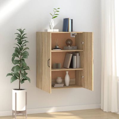 vidaXL Hanging Cabinet Sonoma Oak 69,5x34x90 cm Engineered Wood