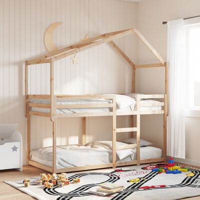 vidaXL Kids' Bed Roof 203x80.5x142 cm Solid Wood Pine