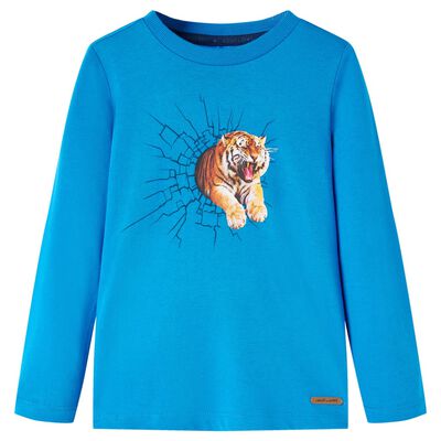 Kids' T-shirt with Long Sleeves Cobalt Blue 128