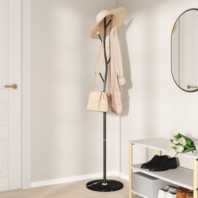 vidaXL Coat Stand Black 177 cm Powder-coated Iron