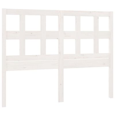 vidaXL Bed Headboard White 125.5x4x100 cm Solid Wood Pine