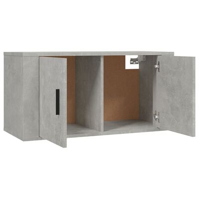 vidaXL Wall-mounted TV Cabinets 2 pcs Concrete Grey 80x34.5x40 cm