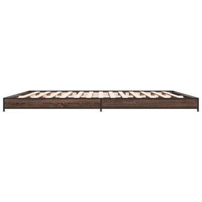 vidaXL Bed Frame without Mattress Brown Oak 160x200 cm