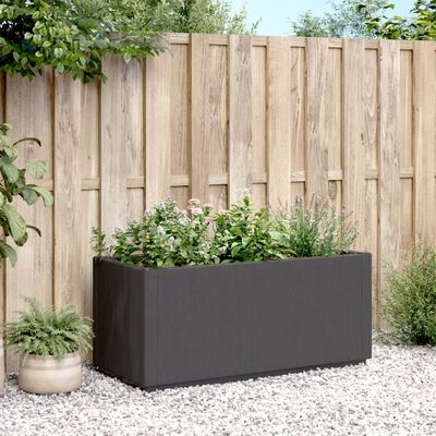 vidaXL Garden Planter Dark Grey 80x36x35 cm PP