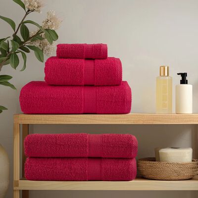 vidaXL Premium Hand Towels SOLUND 10 pcs Red 50x100 cm 600 gsm