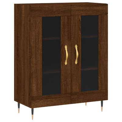 vidaXL Highboard Brown Oak 69.5x34x180 cm Engineered Wood