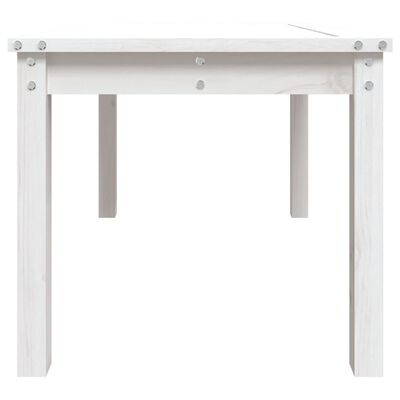 vidaXL Garden Table White 82.5x50.5x45 cm Solid Wood Pine