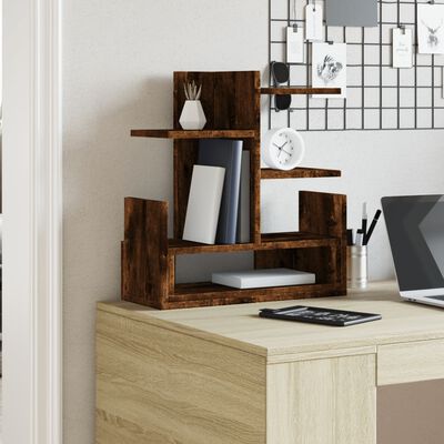 vidaXL Desk Organiser Smoked Oak 49x20x52.5 cm Engineered wood