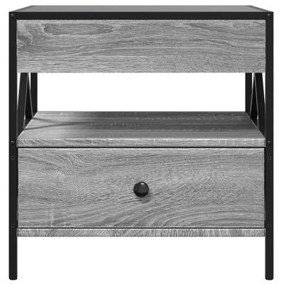 vidaXL Coffee Table with Infinity LED Grey Sonoma 50x50x51 cm