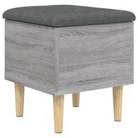 vidaXL Storage Bench Grey Sonoma 42x42x46 cm Engineered Wood