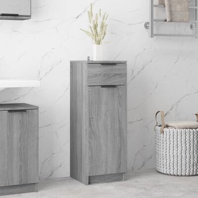 vidaXL Bathroom Cabinet Grey Sonoma 32x34x90 cm Engineered Wood