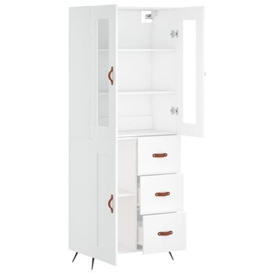 vidaXL Highboard White 69.5x34x180 cm Engineered Wood