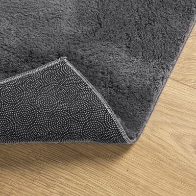 vidaXL Rug HUARTE Short Pile Soft and Washable Anthracite 80x150 cm