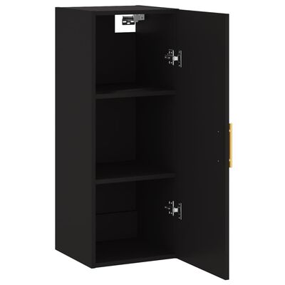 vidaXL Wall Mounted Cabinet Black 34.5x34x90 cm