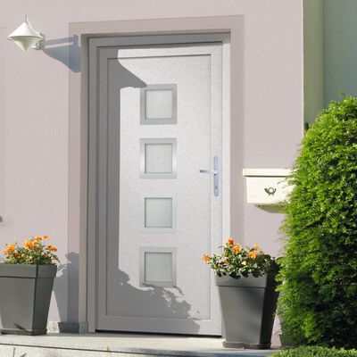 vidaXL Front Door White 98x200 cm PVC