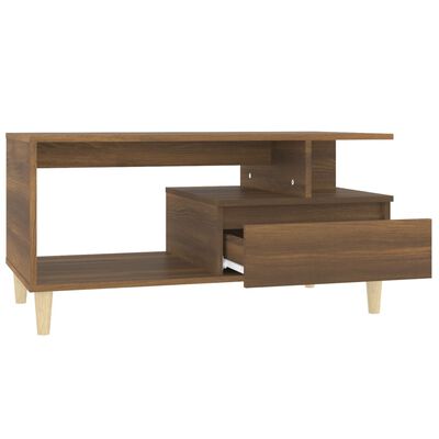 vidaXL Coffee Table Brown Oak 90x49x45 cm Engineered Wood