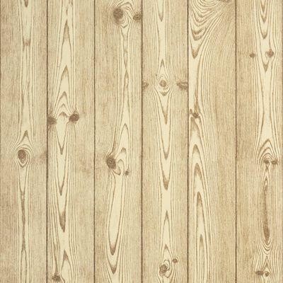 vidaXL Wallpaper 3D Wood Grain Brown 10x0.53 m Non-woven