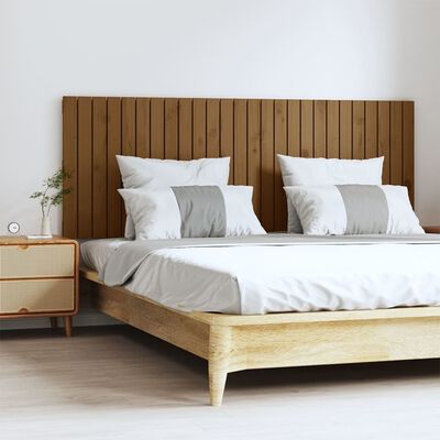 vidaXL Wall Headboard Honey Brown 166x3x60 cm Solid Wood Pine