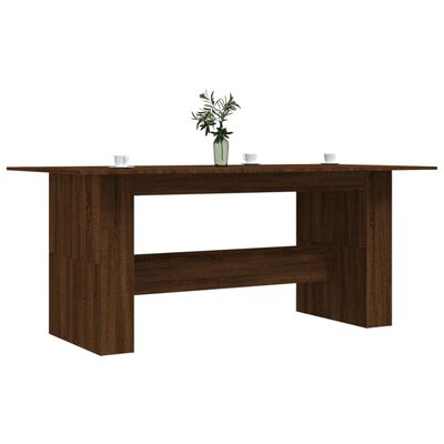 vidaXL Dining Table Brown Oak 180x90x76 cm Engineered Wood