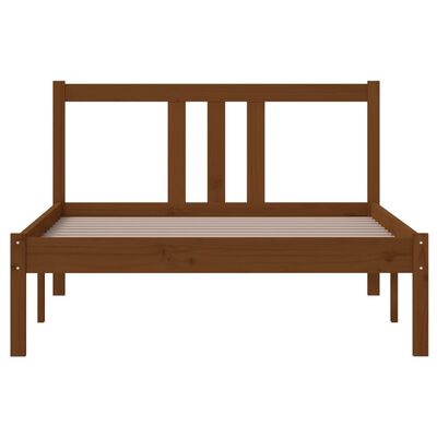 vidaXL Bed Frame without Mattress Honey Brown Solid Wood 100x200 cm