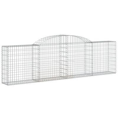 vidaXL Arched Gabion Baskets 11 pcs 300x30x80/100 cm Galvanised Iron