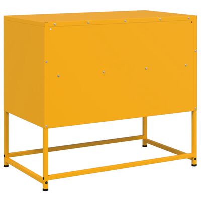 vidaXL TV Cabinet Mustard Yellow 68x39x60.5 cm Steel