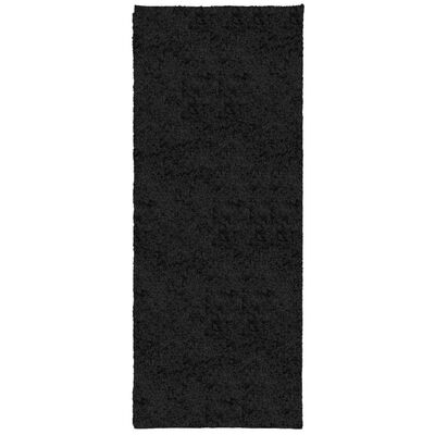 vidaXL Shaggy Rug PAMPLONA High Pile Modern Black 80x200 cm